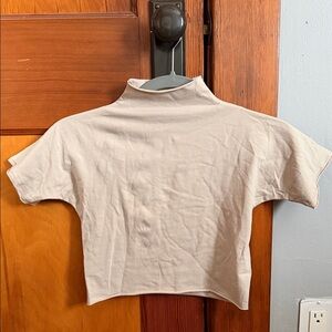 SKIMS Bone Mock Neck T-Shirt